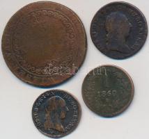 178?. 1/2kr Cu + 1783F 1/2kr Cu + 1812S 3kr Cu + 1860B 1kr Cu T:3,3- karc