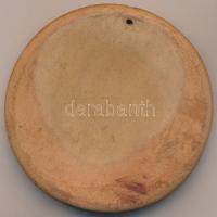 Madarassy Walter (1909-1994) DN "Farkas Géza 1872-1934" kerámia plakett (77mm) T:2