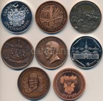 8db klf emlékérem, főleg MÉE, közte Bozó Gyula (1913-2004) 1989. "George Bush látogatása Magyar...