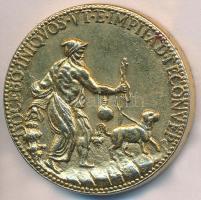 Olasz Államok / Firenze 1561. "Michelangelo 88 éves" aranyozott Br utánzat T:2
Italian Sta...