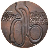 1975. "XII. Országos Szövetkezeti Szabász Verseny Szolnok" Br plakett eredeti tokjában (113mm) T:2