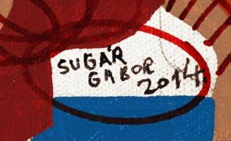 Sugár Gábor (1976-): Kutya família. Akril, vászon, jelzett, 70x50 cm