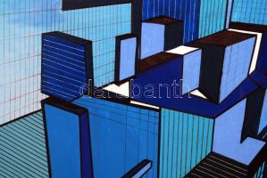 Sugár Gábor (1976-): Térdimenzió. Akril, vászon, jelzett, 70x60 cm