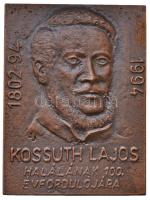 Jákfalvi József 1994. "Kossuth Lajos halálának 100. évfordulójára" Br plakett (77x57mm) T:2