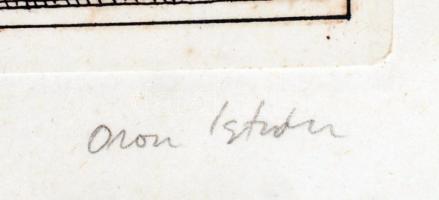 Orosz István (1951-): Dorottya. Rézkarc, papír, jelzett, üvegezett keretben, 47×31 cm