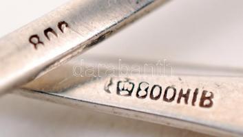 3 db gazdagon díszített ezüst (Ag.) kiskanál, jelzett, nettó 35 g