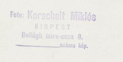 cca 1935 Korschelt Miklós (1900-1982) pecséttel jelzett, műtermi aktfelvétele, még a szerző által kö...