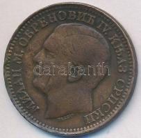 Szerbia 1879. 5p Br "I. Milán" T:2-
Serbia 1879. 5 Para Br "Milan I" C:VF