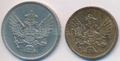 Montenegró 1906. 2p Br + 20p Ni T:2-
Montenegro 1906. 2 Pare Br + 20 Para Ni C:VF