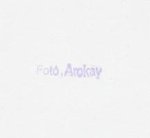 cca 1960 Árokay József: Téli kirándulás a Sátoros-hegyekben, pecséttel jelzett, feliratozott, 24x18 ...