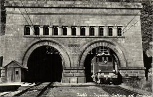 Iselle, entrance of tunnel Sempione, locomotive