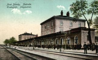 Érsekújvár, Nové Zámky; Vasútállomás / Nadrazi / railway station 'vissza' So. Stpl