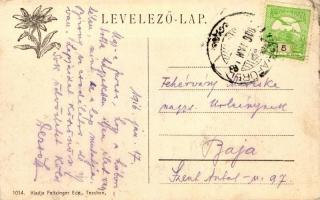 Tátrafüred, a nagy szálloda előtt télen; Feitzinger Ede 1014. /
in front of the Grand Hotel, terrace