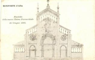 Monforte d'Alba, facade of the new parish church (Rb)