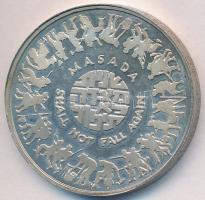 Izrael 1981. "Masada" jelzett Ag emlékérem tokban, nem hozzá tartozó tanúsítvánnyal (12g/0...