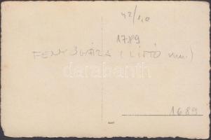 Fenyőháza, Vág folyó, Bánó (?) villa / river, photo (EM)