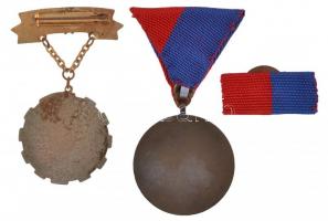 1964. "Munkásőr" Br kitüntetés mellszalagon, miniatűrrel szalagsávon + DN "Kiváló Ter...