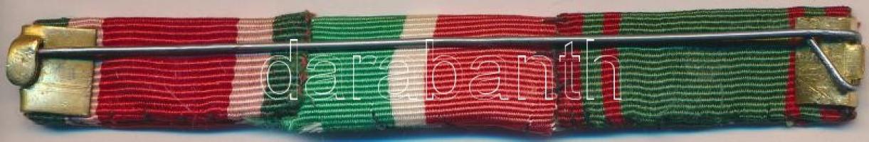 3db különféle szalagsáv fém tartón, összevarrva T:2