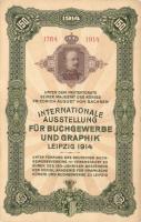 1914 Internationale Ausstellung für Buchgewerbe und Graphik, Leipzig; Friedrich August von Sachsen / International exposition of book printing and graphic arts (small tear)