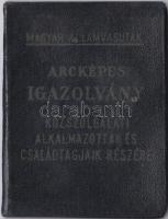1961 Bp., Magyar Államvasutak közszolgálati alkalmazottak és családtagjaik részére kiállított arcképes igazolvány
