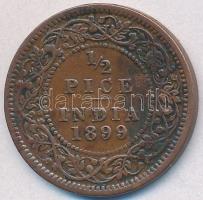 Brit-India 1899. 1/2p "Viktória" T:2-,3 British India 1899. 1/2 Pice "Victoria" C:aVF