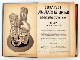 1942 Budapesti Útmutató és Címtár, Rendőrségi zsebkönyv, XXII. évfolyam, benne budapesti utcajegyzék...