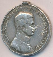 1917. "Károly Ezüst Vitézségi Érem II. osztály" kitüntetés mellszalag nélkül. Szign.: Kautsch (31mm) T:3 ph. Hungary 1917. "Silver Medal for Bravery II class" decoration without ribbon Sign.: Kautsch C:F edge error