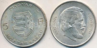 1947. 5Ft Ag "Kossuth" (2x) T:2,2-
Adamo F8.1