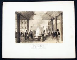 cca 1860-1870 Carlsbad, Sprudel, litho, 12x8 cm