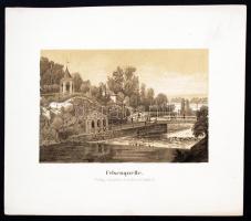 cca 1860-1870 Carlsbad, Felsenquelle, litho, 12x8 cm