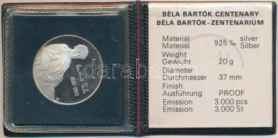 Fülöp Zoltán (1951-) 1981. "Bartók Béla / A kékszakállú herceg vára" Ag emlékérem ÁPV plas...