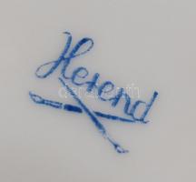 Herendi virág mintás ékszeres dobot, kézzel festett, jelzett, hibátlan, 7×7 cm, m:7,5 cm