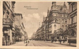 Katowice, Kattowitz; Grundmannstrasse, Cigarren / street, tobacco shop (Rb)