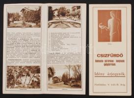 cca 1900 Csízfürdő, Gömör vármegye, Jód-brómos gyógyfürdő, radioaktív jód-brómos források, ismertető...
