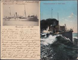 6 db RÉGI motívumlap; hajók / 6 old motive cards; ships