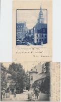 19 db RÉGI külföldi városképes lap pár lithoval; német / 19 old foreign town-view postcards with som...