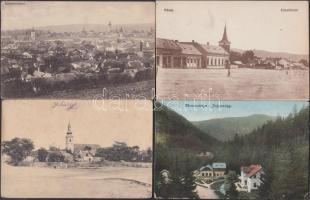 4 db RÉGI történelmi magyar városképes lap; Tövis, Körmöcbánya, Szalkszentmárton, Szepesolaszi / 4 old historical Hungarian town-view postcards; Tövis, Körmöcbánya, Szalkszentmárton, Szepesolaszi