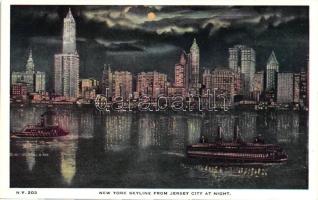 New York, Skyline, from Jersey City at night