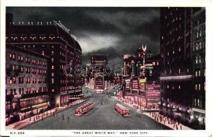 New York City, "The Great White Way" at night