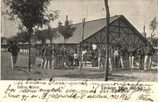 Tápiósüly, Sátortábor, barakkok, a K.u.K. hadsereg katonái / Tápiósüly, Hungary, barracks, Austro-Hungarian Army soldiers