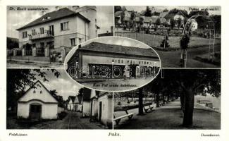 Paks, Kiss Pál utóda üzletház, Dr. Resch szanatórium, Présházsor (EK)