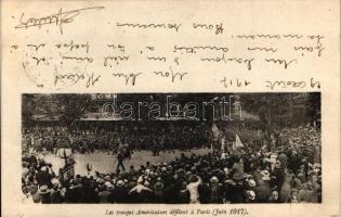 Paris, American troops parade