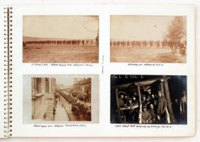 1910-1940 70 fotót tartalmazó fotóalbum, benne több fotóval a világháborús frontról(olasz, orosz, me...