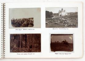 1910-1940 70 fotót tartalmazó fotóalbum, benne több fotóval a világháborús frontról(olasz, orosz, me...