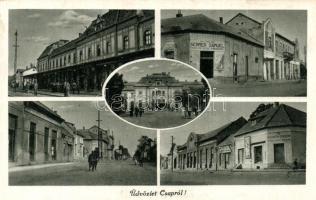 Csap, vasútállomás, Sermer Sámuel és Kazinczy Sándor üzlete, Márton Jenő felvételei / railway station, shops