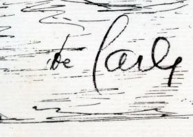 Olvashatatlan jelzéssel: Roma-Basilica di San Pitro. Nyomat, papír, jelzett a nyomaton, üvegezett ke...