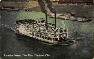 Excursion Steamer, Ohio River, Cincinnati, Ohio (EK)