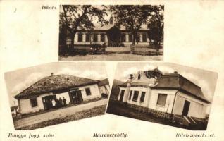 Mátraverebély, iskola, Hangya, Hitelszövetkezet (ázott / wet damage)