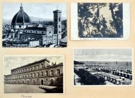 Kb. 195 db MODERN városképes lap albumban: Szeged, Budapest, Csóka, Bánát, Bácska, Felvidék, Erdély,...