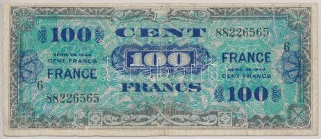 Franciaország/Szövetséges katonai kiadás 1944. 100Fr T:III- France/Allied occupation 1944. 100 Francs C:VF